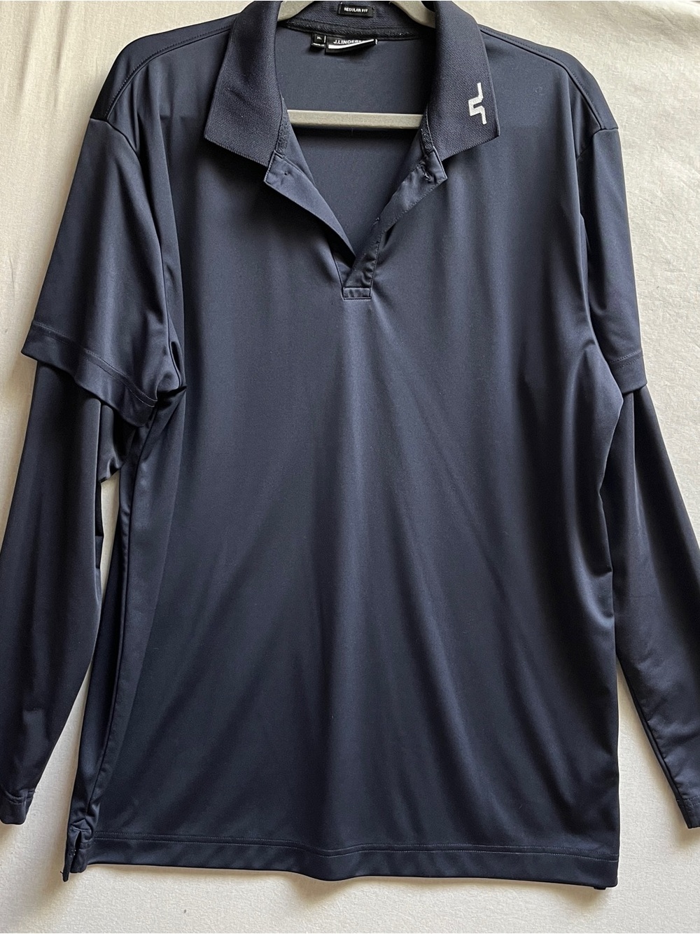 J. Lindeberg Leon Regular Fit LS Golf Polo TX Jersey Shirt Sz XL